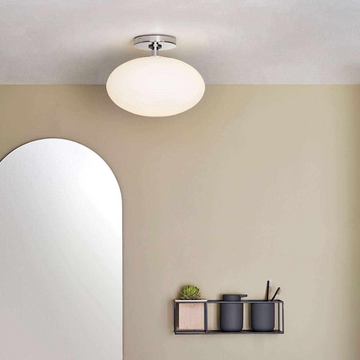 Zeppo Ceiling Matt Black/Polished Chrome