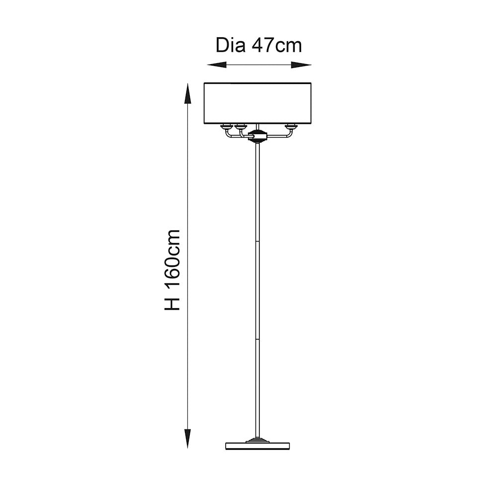 Westbury 1/3Lt Floor Lamp In Various Finishes E14