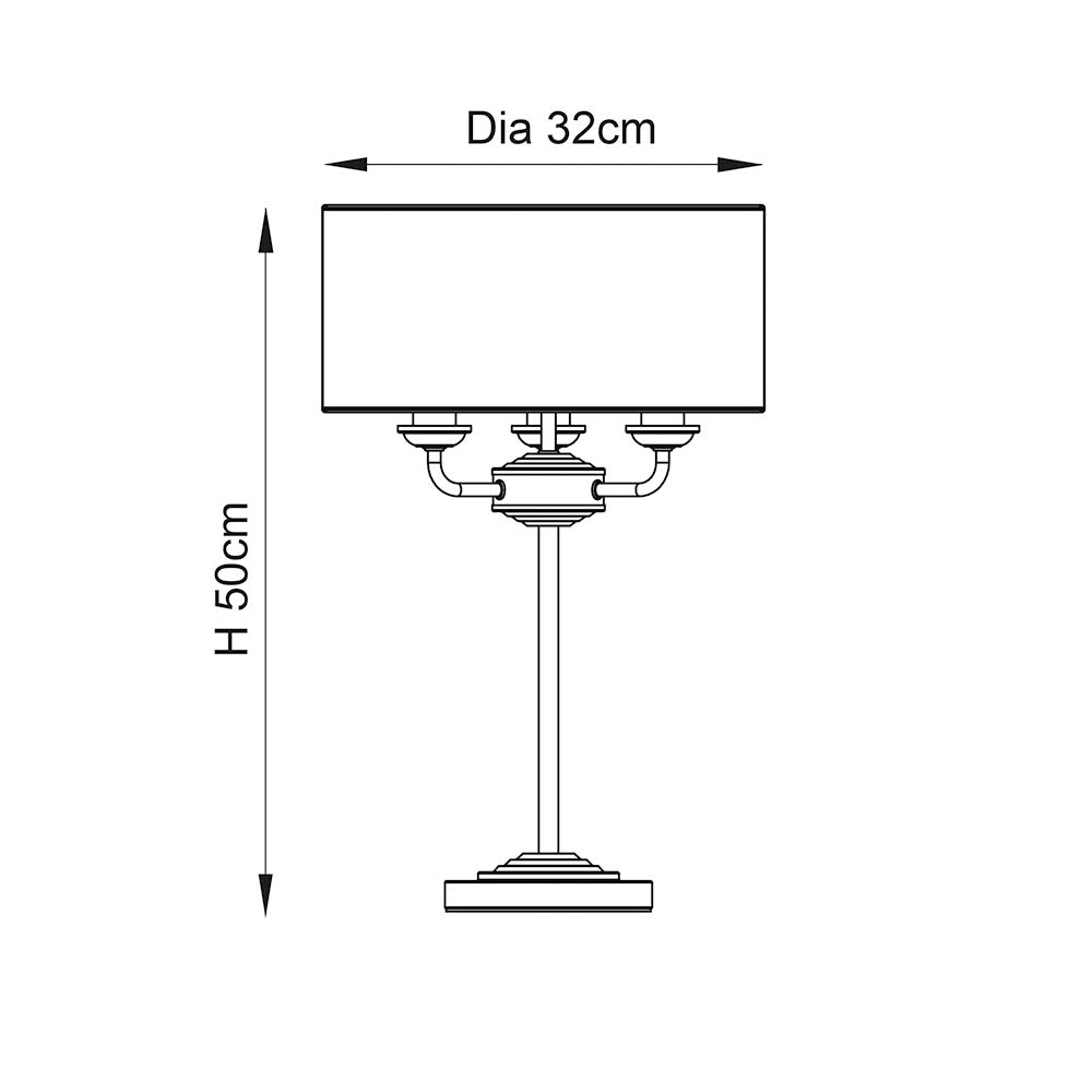 Westbury 1/3Lt Table Lamp In Various Finishes E14