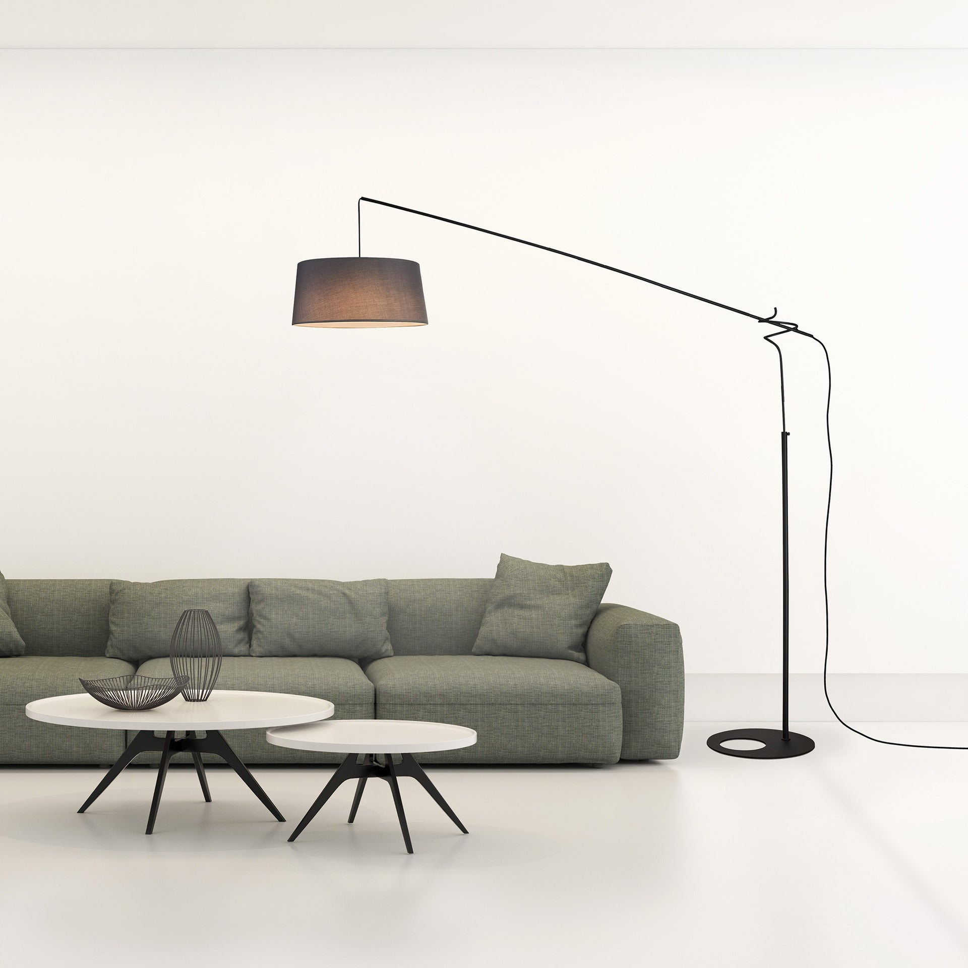Ruti 30W LED Floor Lamp- Black