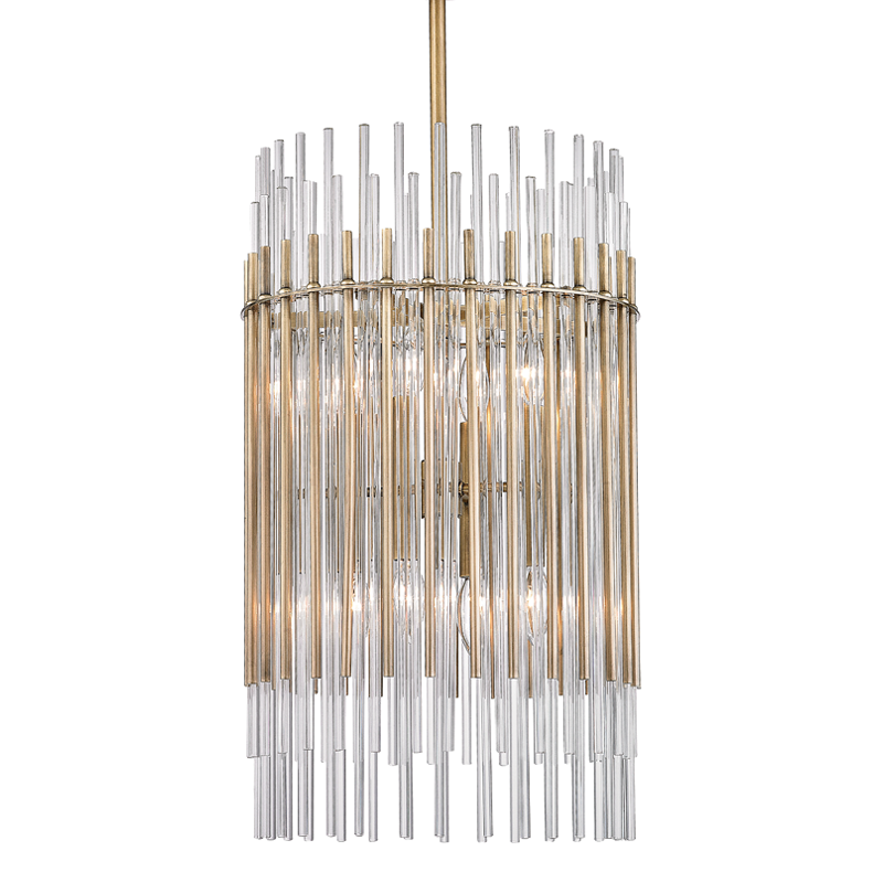 Wallis 6/8Lt Pendant - Brass/Nickel