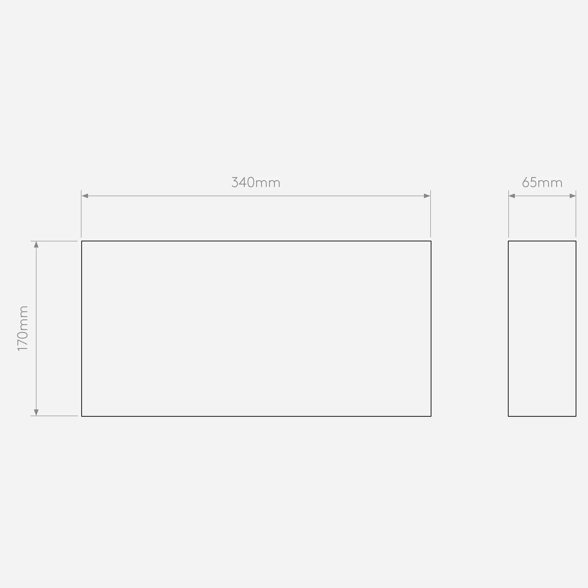 Tile 170/ 340 Phase Ceramic/ Plaster Light