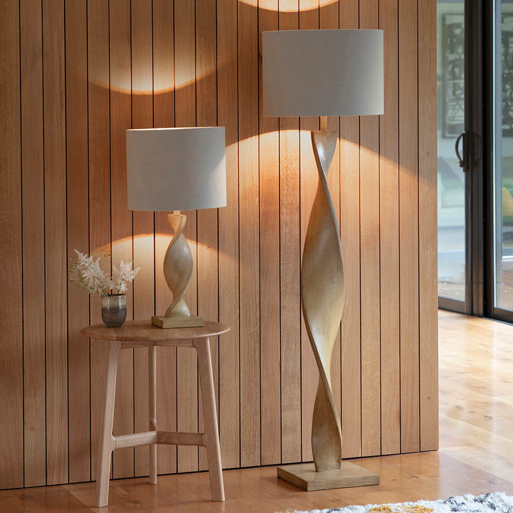 Bellatrix Floor Lamp -Wood Finish E27