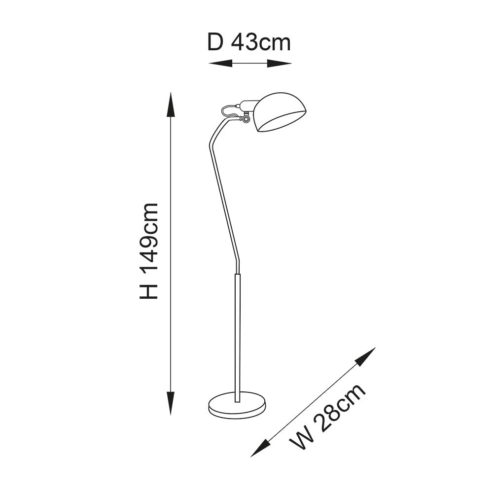 Glintara Task Floor Lamp E27