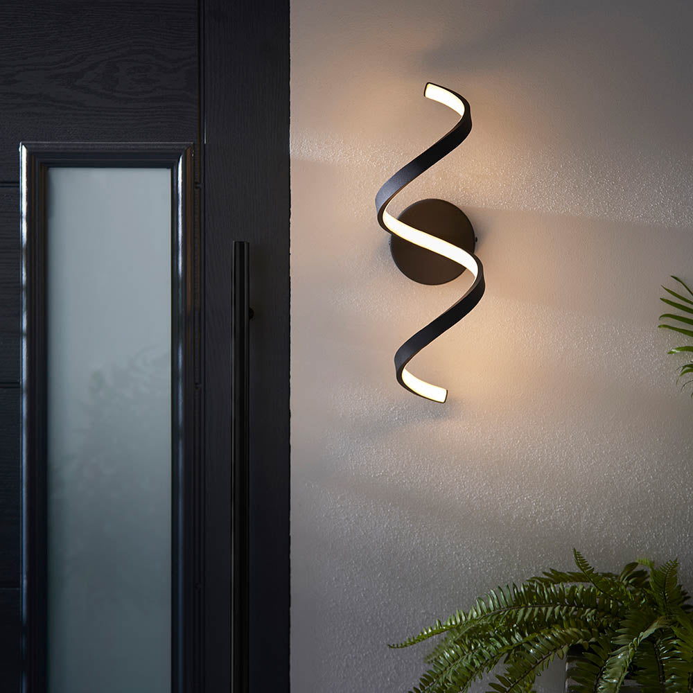Stellaris 1Lt LED Bathroom Wall Lights IP44 - Black