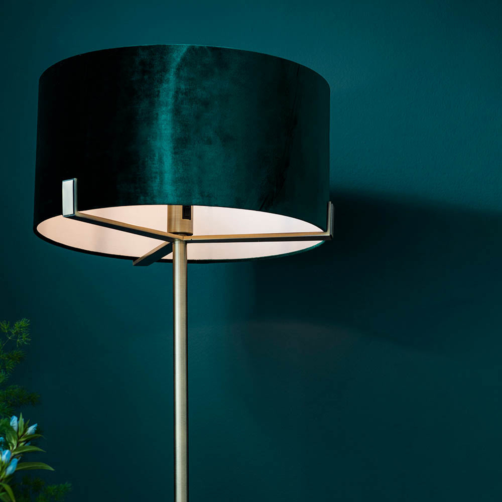 Marriott Floor Lamp Antique Brass/Brushed Bronze E27