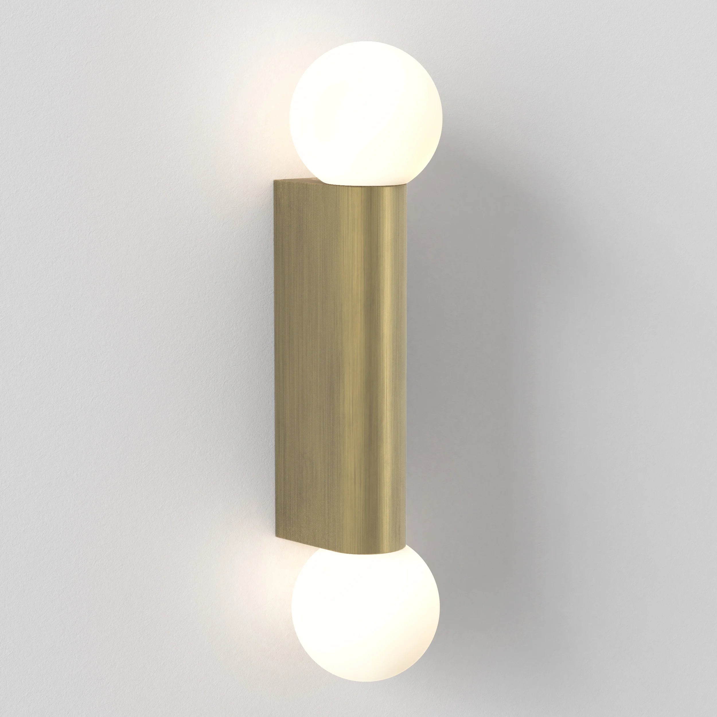 Ortona Single/ Twin Bathroom Wall Light- Matt Brushed Brass Finish