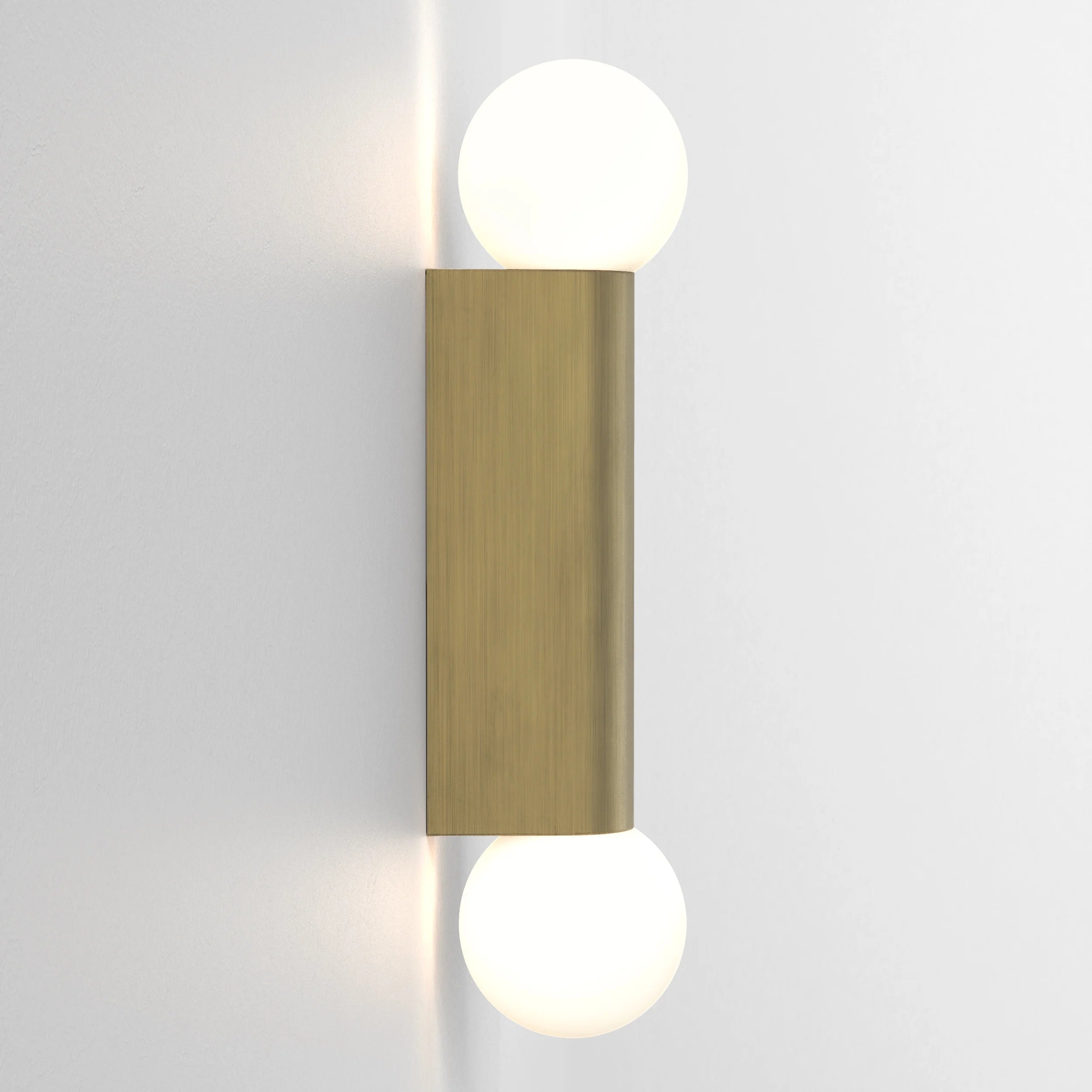 Ortona Single/ Twin Bathroom Wall Light- Matt Brushed Brass Finish