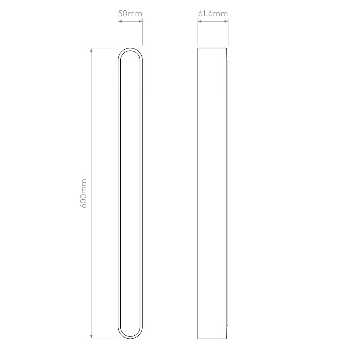 Atticus 600/900 Bathroom Wall Light- Matt Brushed Brass
