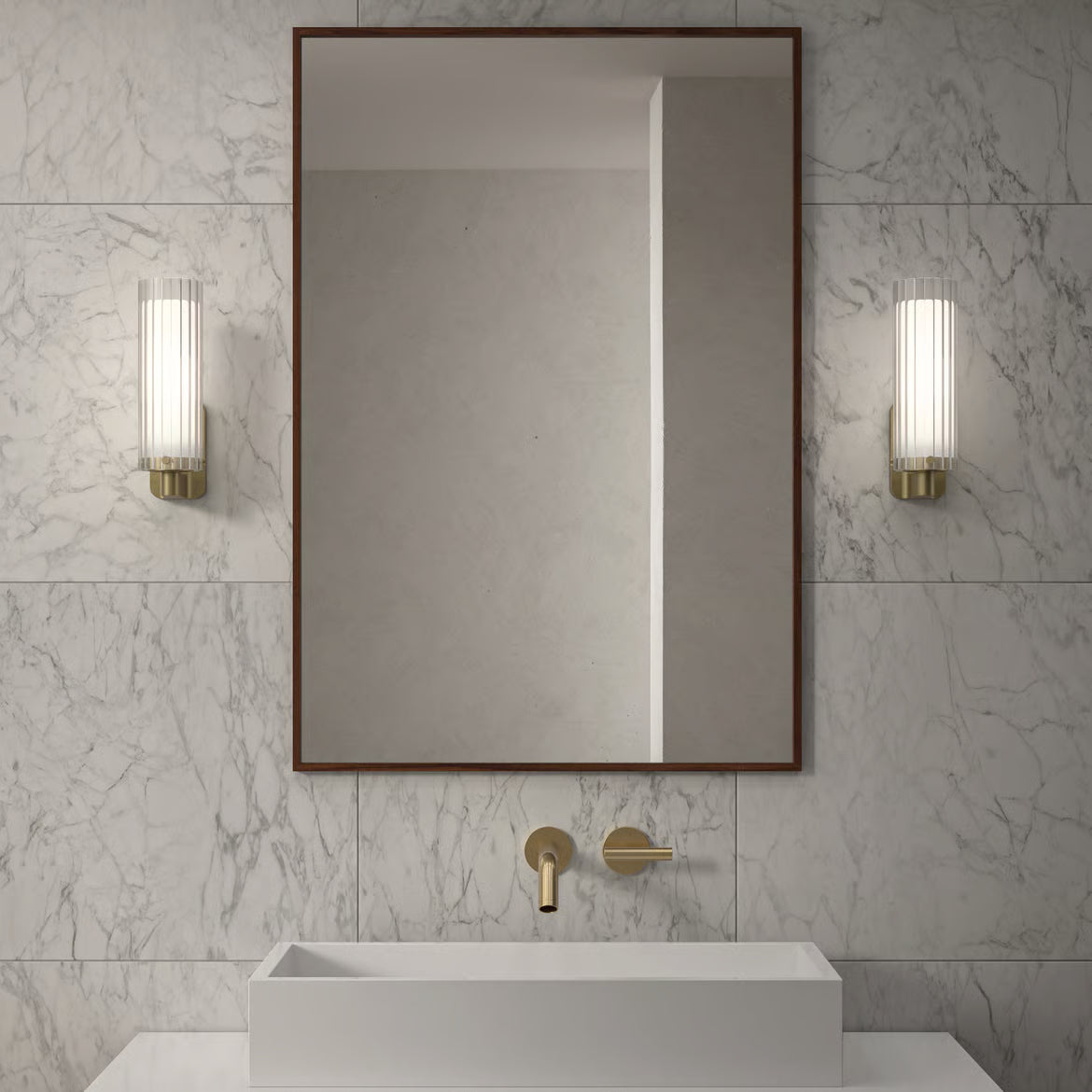 Ottavino Wall Bathroom Light, Dimmable IP44- Various Finishes