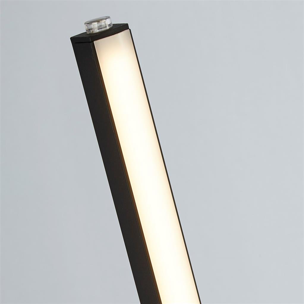 Tribeca Floor Lamp - Matt Black Metal/Satin Silver Metal Integrated LED