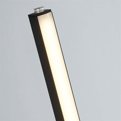 Tribeca Floor Lamp - Matt Black Metal/Satin Silver Metal Integrated LED