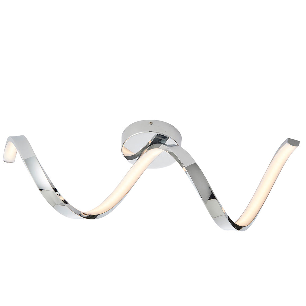 Hydro Semi-Flush LED Bathroom Ceiling Light IP44 - Chrome