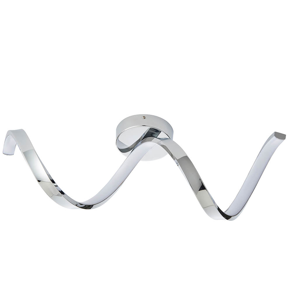 Hydro Semi-Flush LED Bathroom Ceiling Light IP44 - Chrome