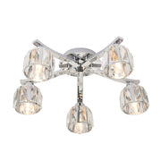 Primrose 5Lt Semi-Flush Bathroom Ceiling Light IP44 - Chrome