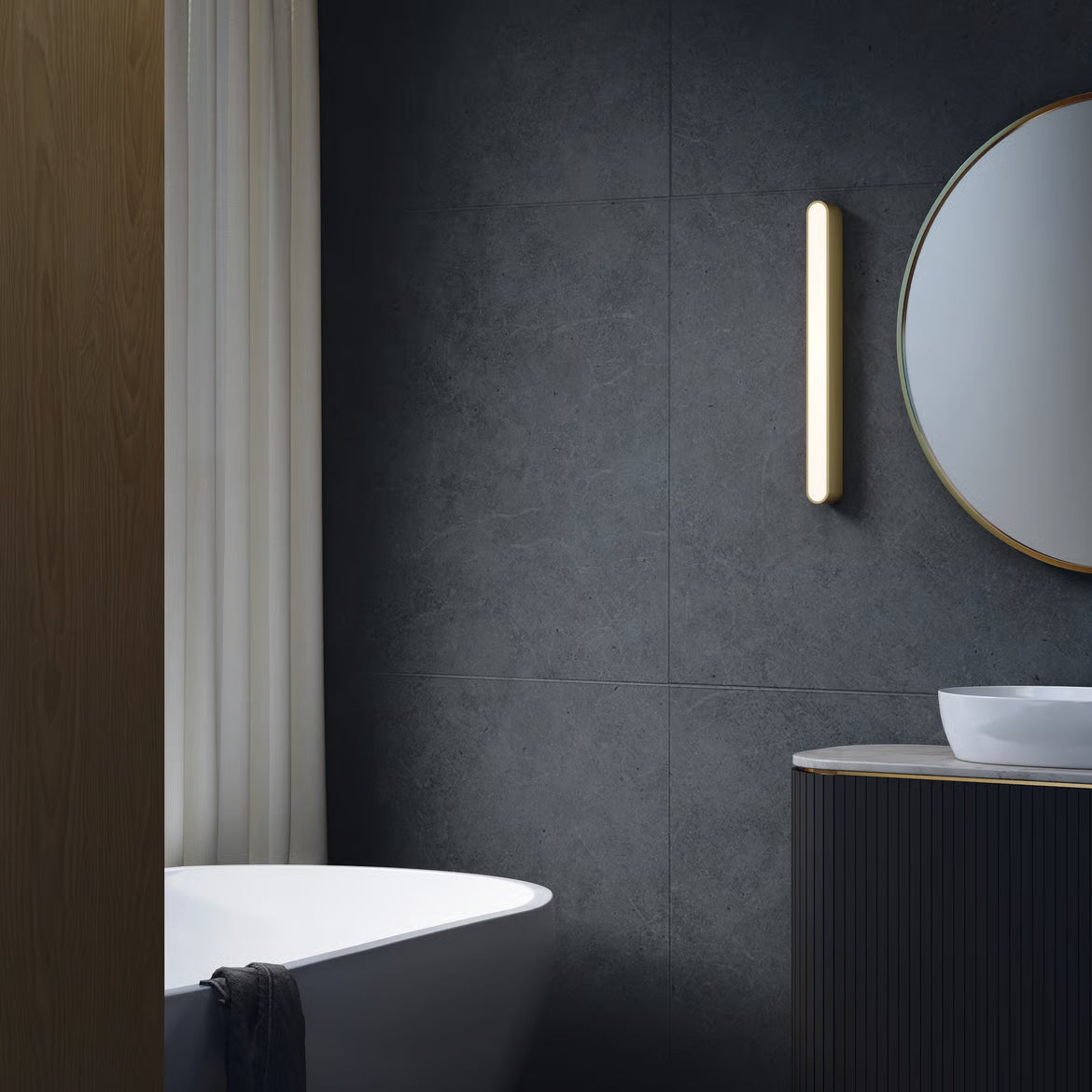 Atticus 600/900 Bathroom Wall Light- Matt Brushed Brass