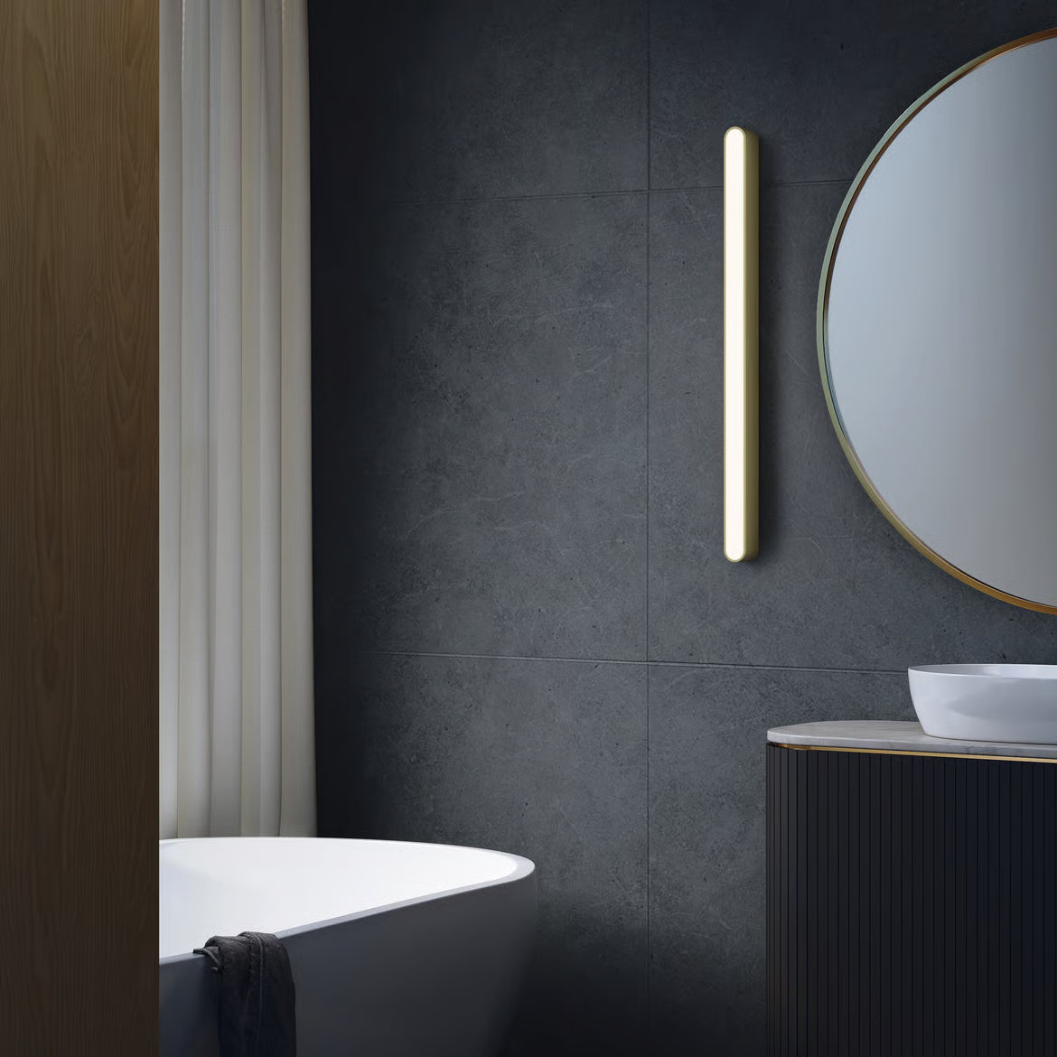 Atticus 600/900 Bathroom Wall Light- Matt Brushed Brass