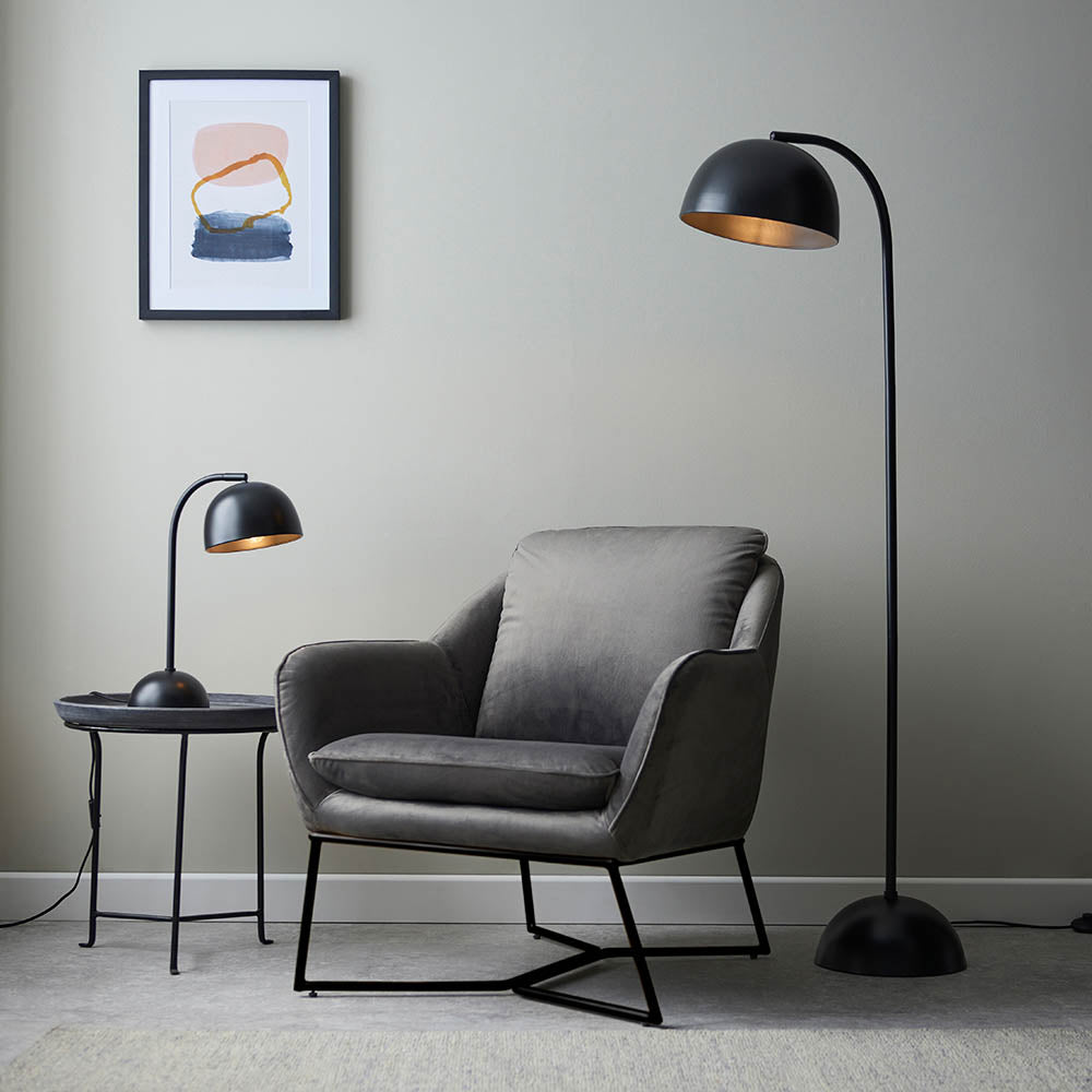 Saoph Floor Lamp - Matt Black Finish E27