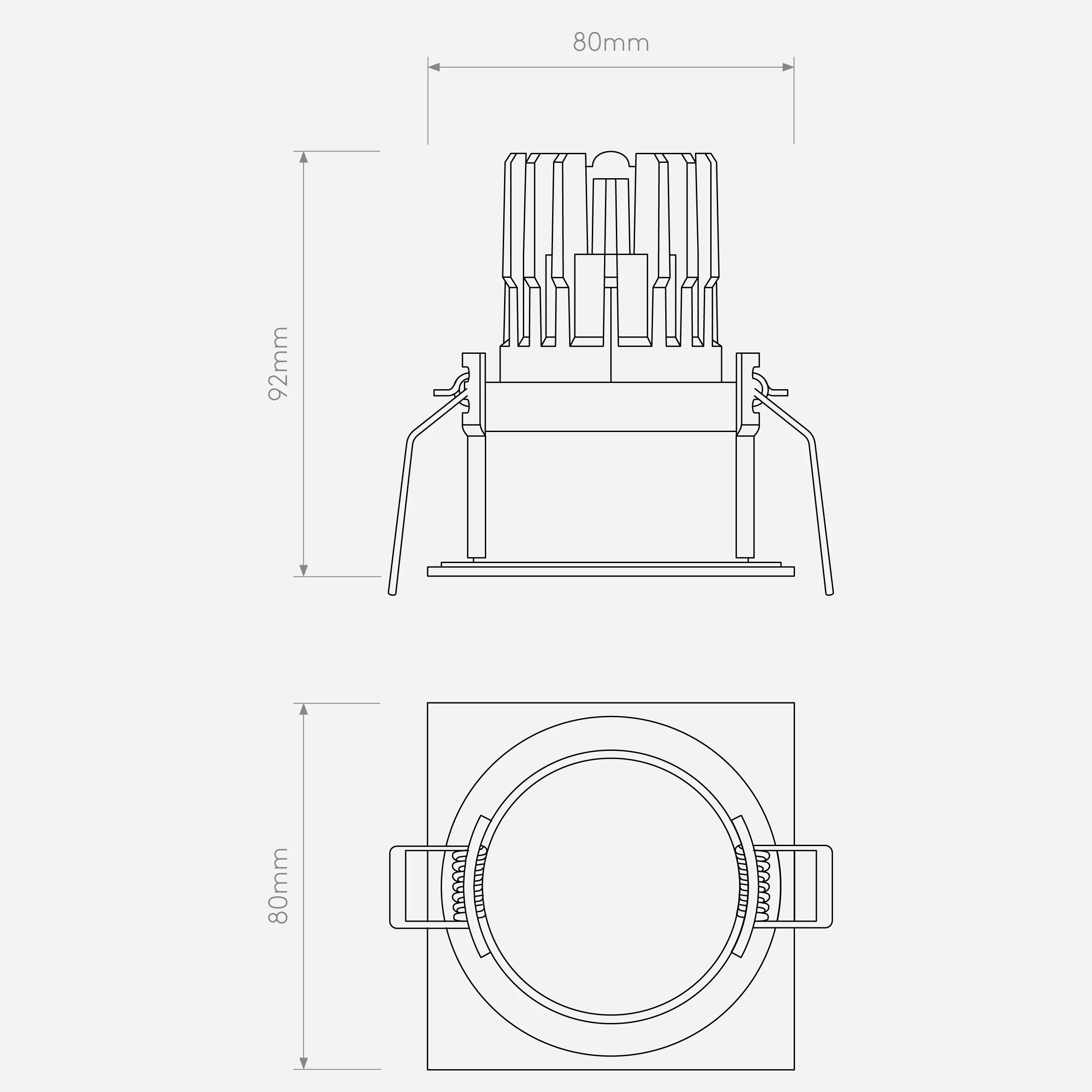 Pinhole PRO Square Fixed IP65 - Fully Customizable