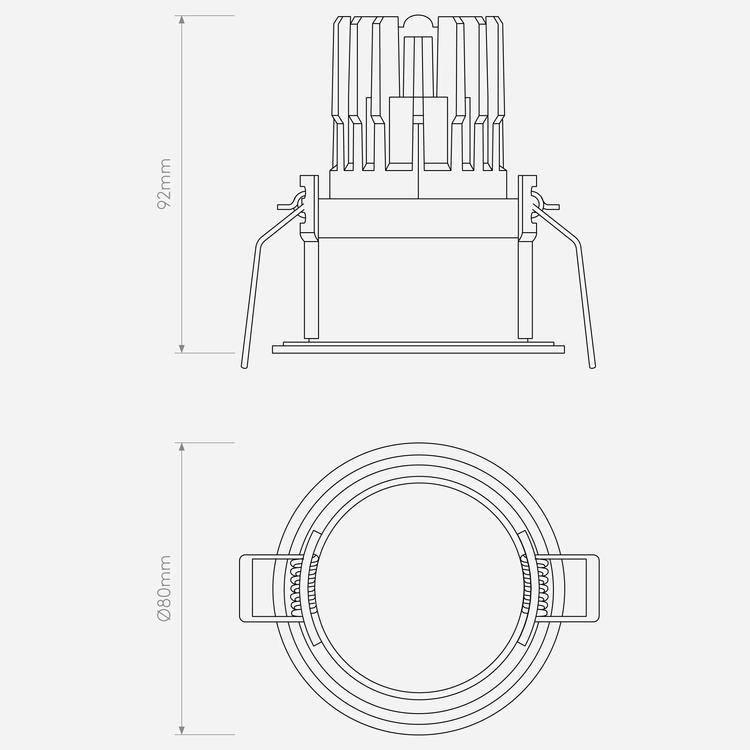 Pinhole PRO Round/Square Fixed IP65 - Fully Customizable