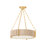Quebec 4/6Lt Chandelier - Gold Leaf