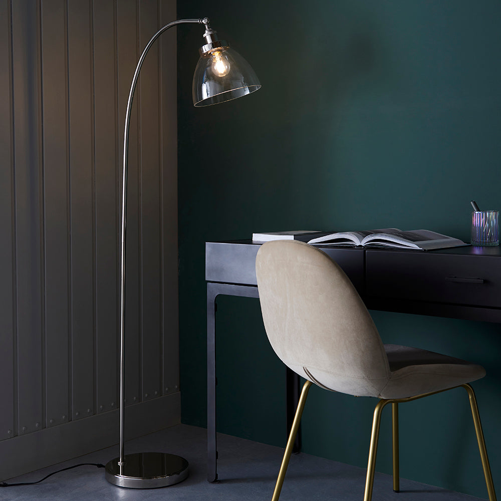 Bartley Task Floor Lamp - Various Finishes E27