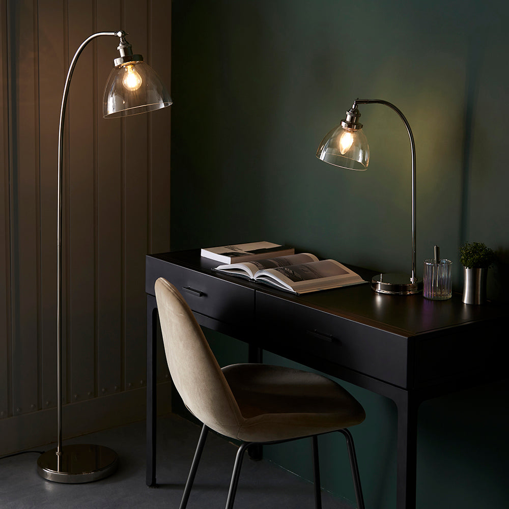 Bartley Task Floor Lamp - Various Finishes E27