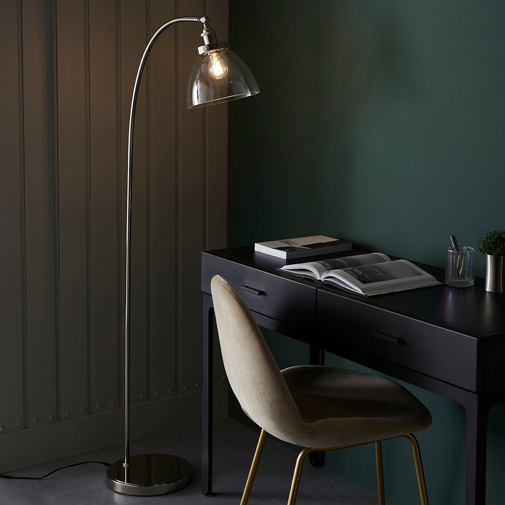 Bartley Task Floor Lamp - Various Finishes E27