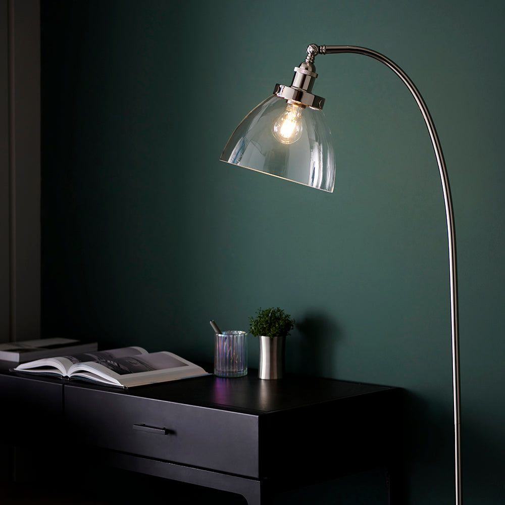 Bartley Task Floor Lamp - Various Finishes E27