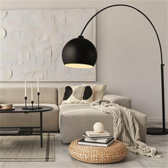 Giant Arc Floor Lamp - Matt Black Metal