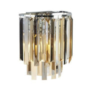 Clarissa 2 Lt Wall Light - Chrome & Glass Prisms