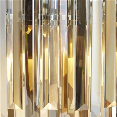 Clarissa 2 Lt Wall Light - Chrome & Glass Prisms
