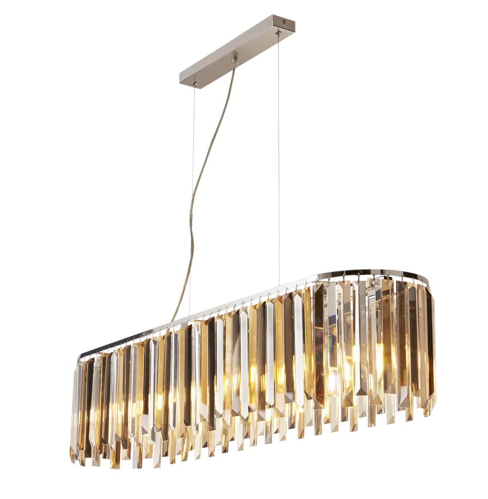 Clarissa 8Lt Kitchen Light - Chrome Metal & Mixed Glass