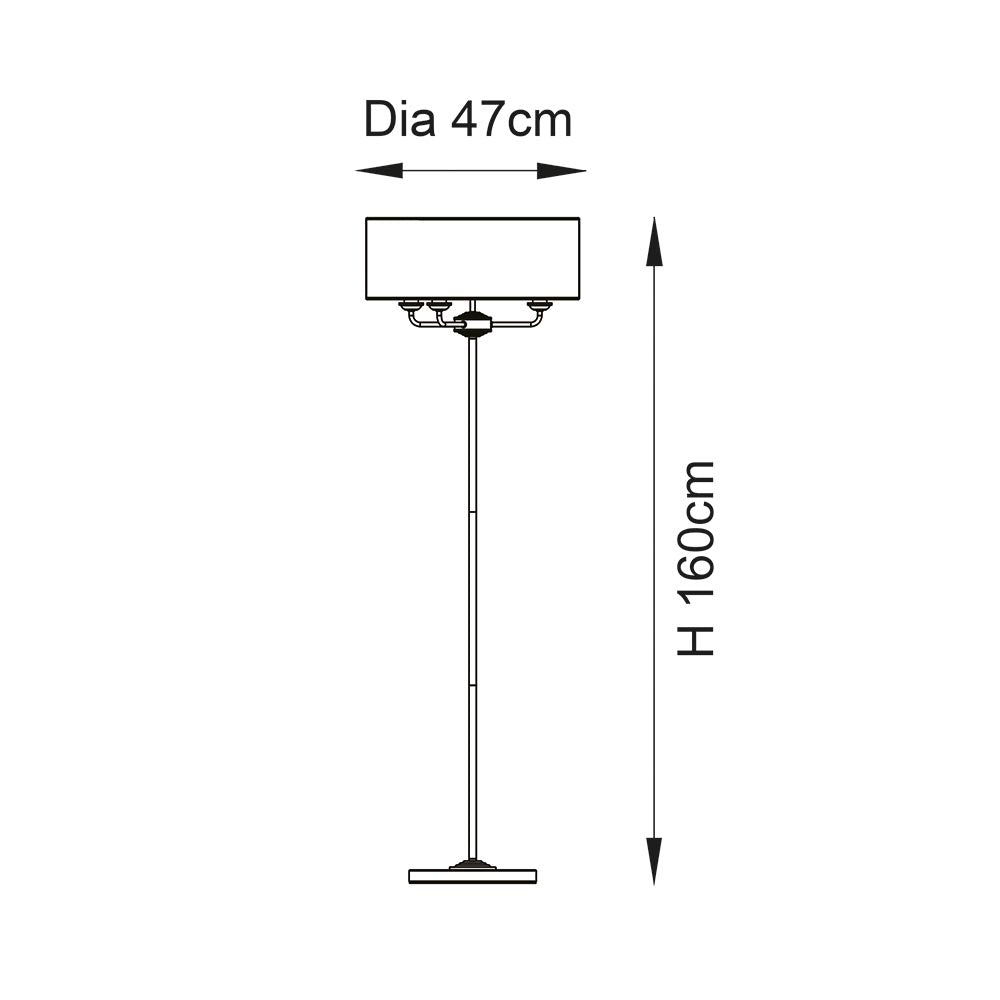 Westbury 1/3Lt Floor Lamp In Various Finishes E14