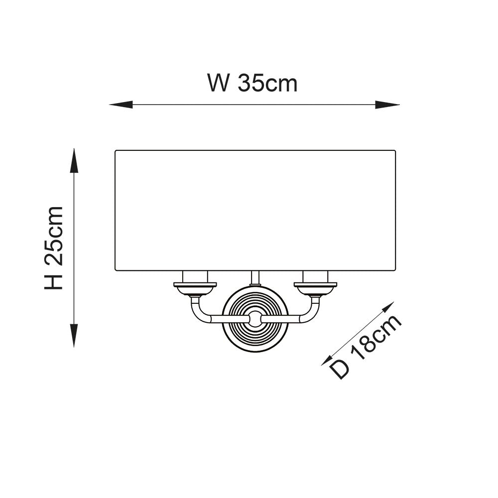 Westbury 2Lt Wall Light In Various Finishes E14