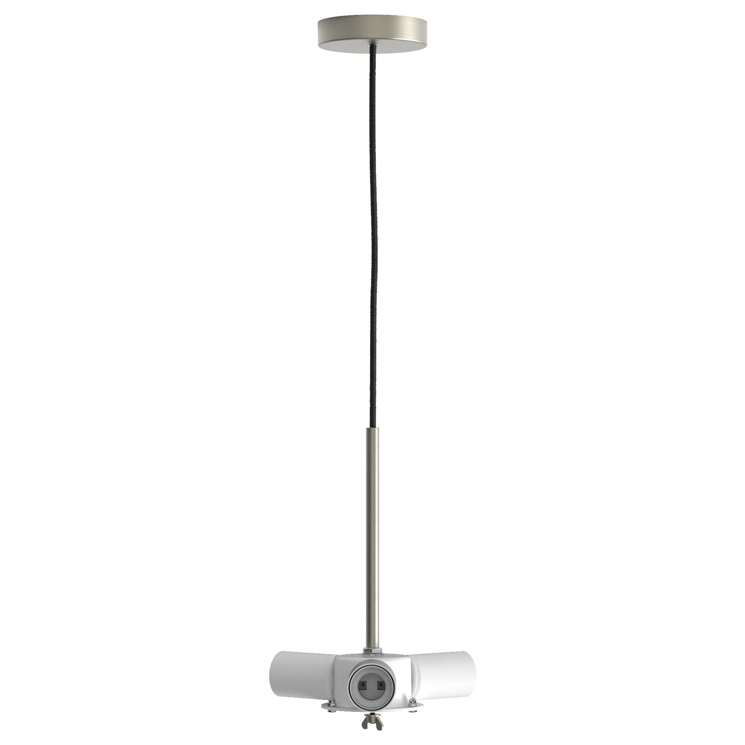 Cambria Indoor Pendant Lights - Nickel/ White