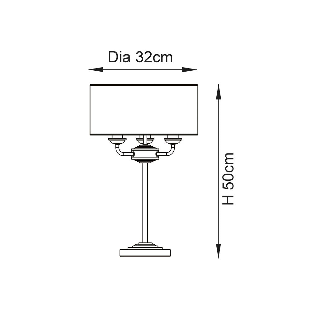 Westbury 1/3Lt Table Lamp In Various Finishes E14