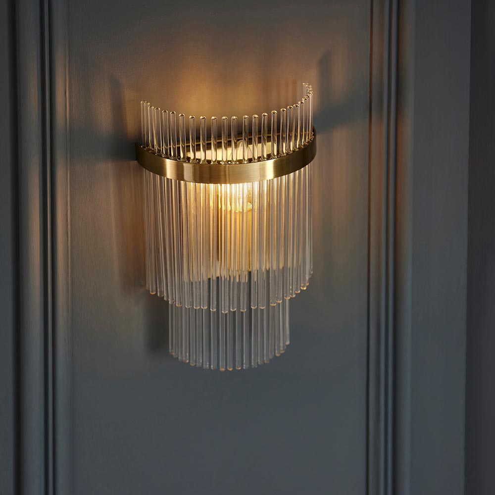 Stefan 1Lt Wall Lamp - Brass/Nickel