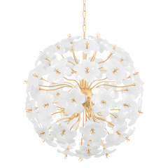 Hygea 6/8Lt Chandelier - Gold Leaf