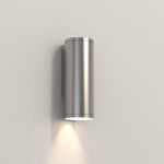 Ava 1/2Lt Coastal Coastal Wall Light in Brushed Stainless Steel/PVD Brushed Brass GU10 IP44