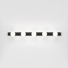 Cabaret 5 II Bathroom Wall Light- Matt Black/Polished Chrome