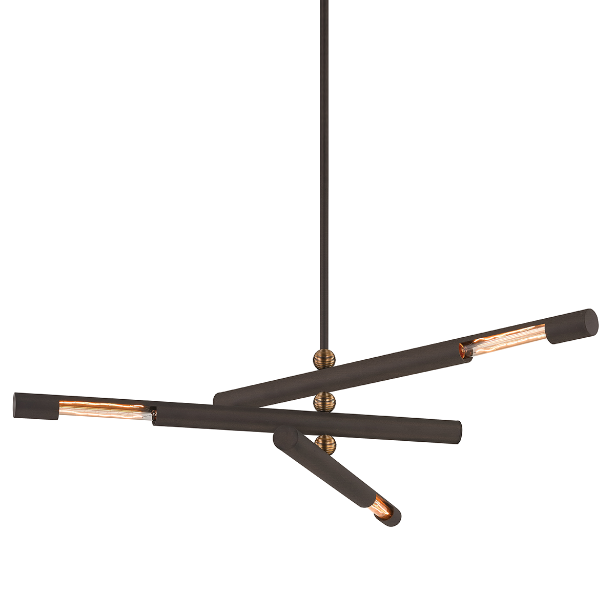 Hendrix 3Lt Small/Large Pendant - Bronze