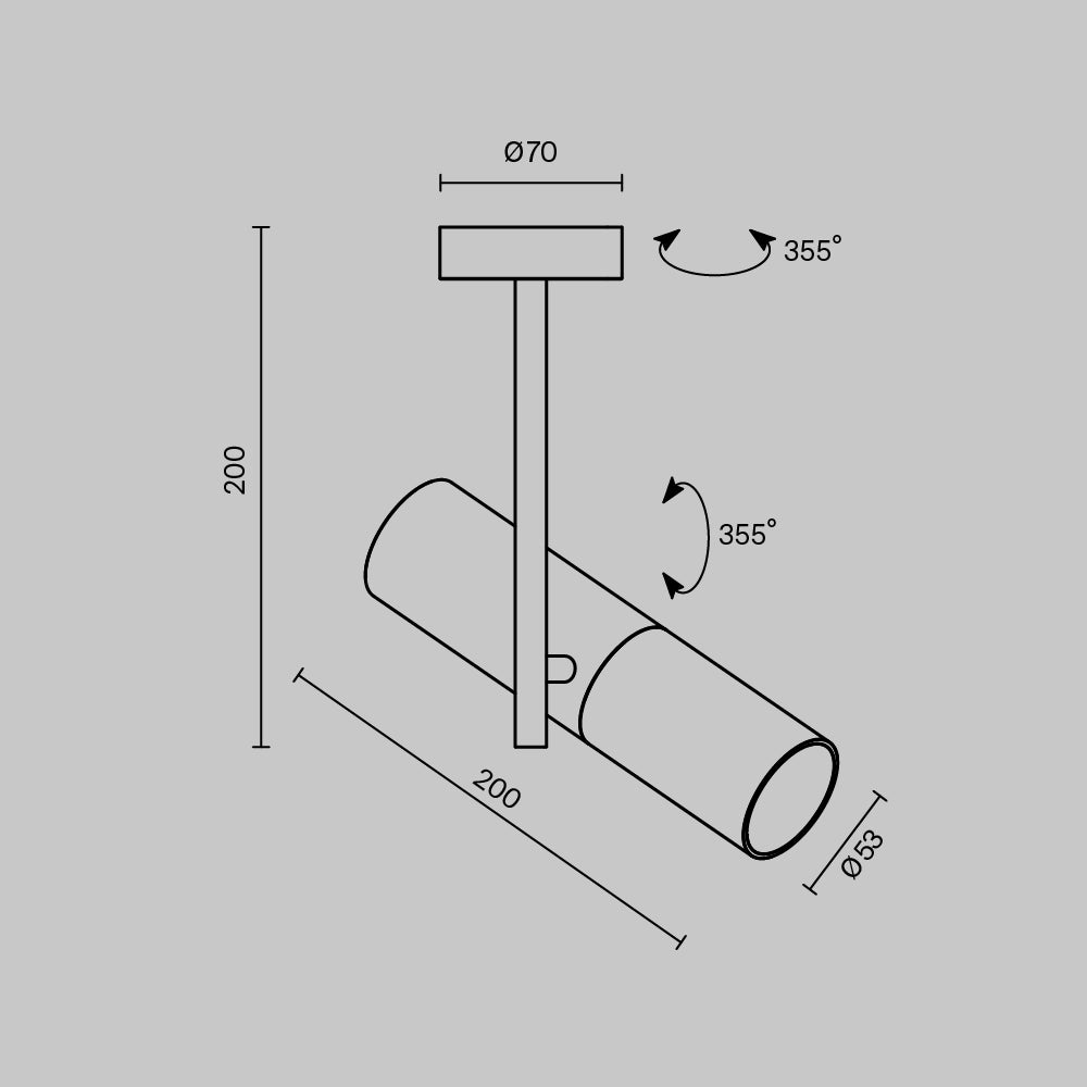 Elti Single Spotlight IP20 - Various Colours