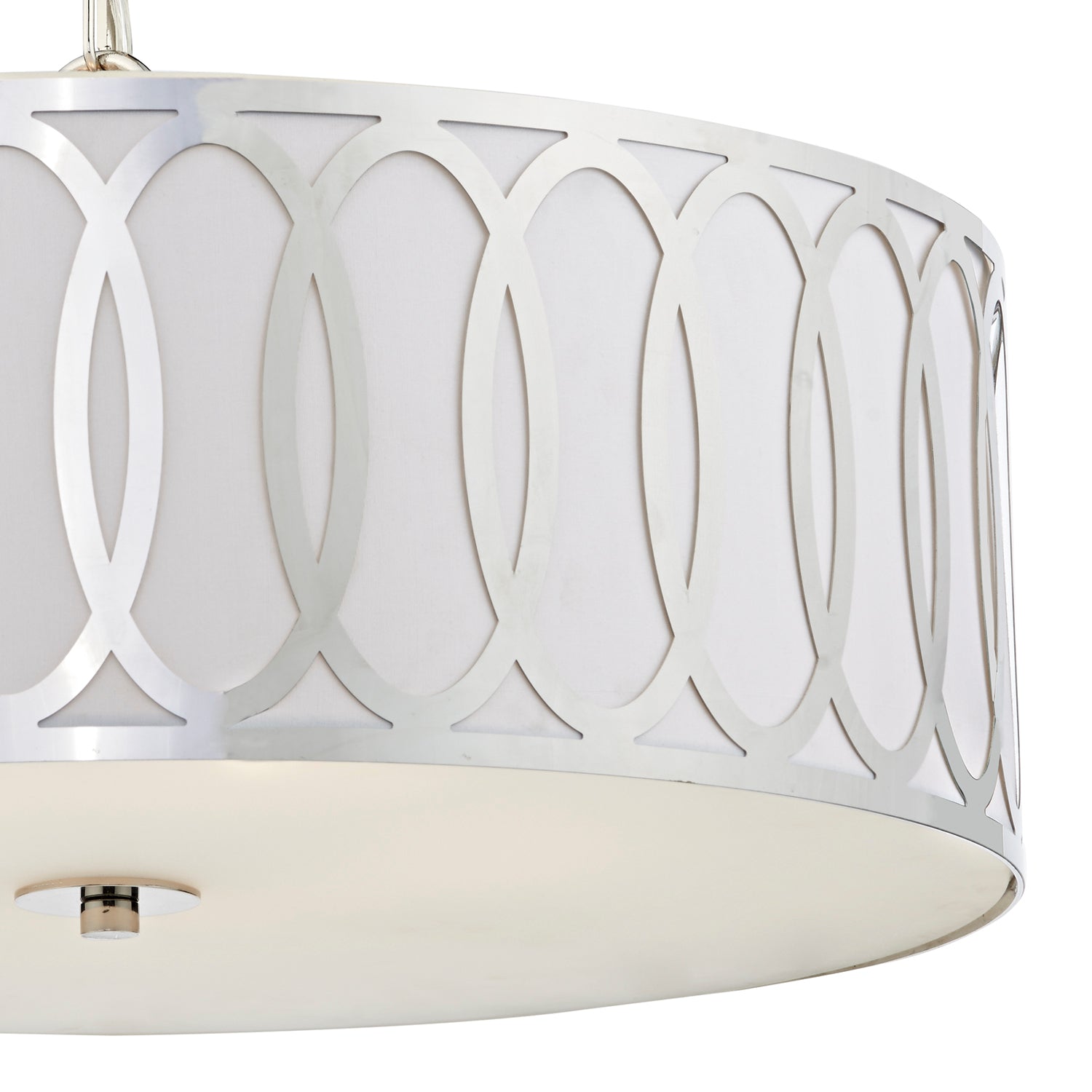 Acura 5 Light Pendant Polished Chrome White E27