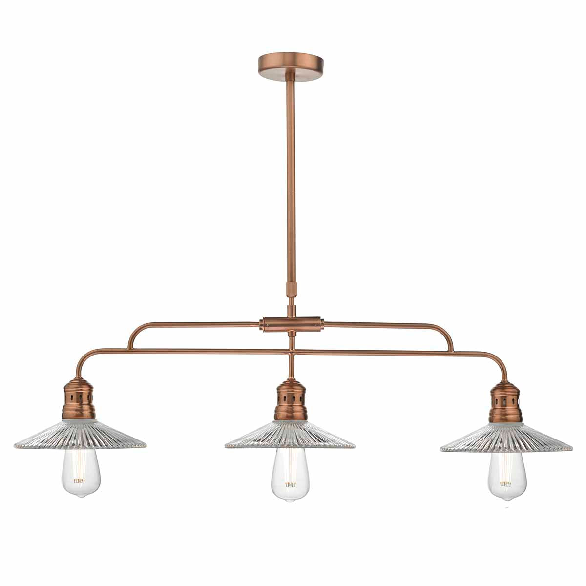 Adeline Kitchen Light Brushed Copper & Glass
