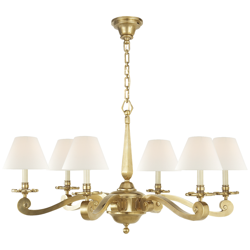Myrna 6Lt Multi-Arm Pendant - Natural Brass