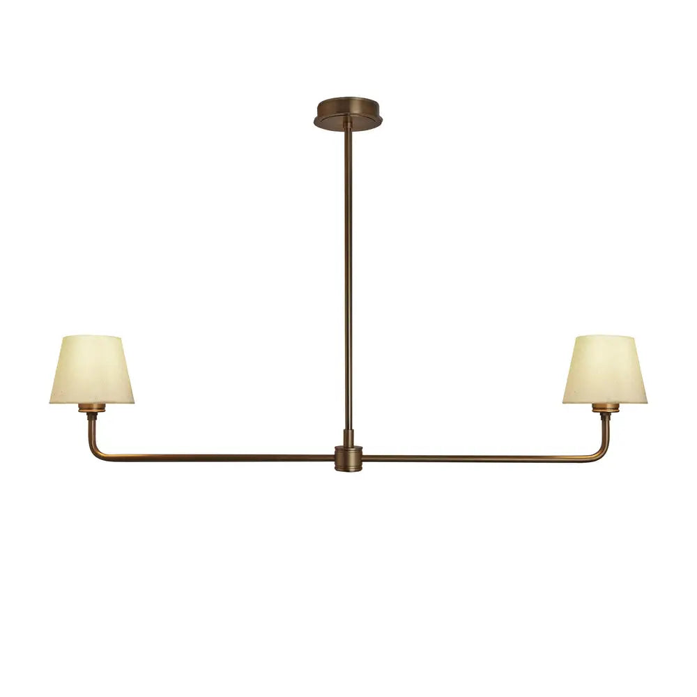 Albany Double Pendant Light - Natural Cotton Shades
