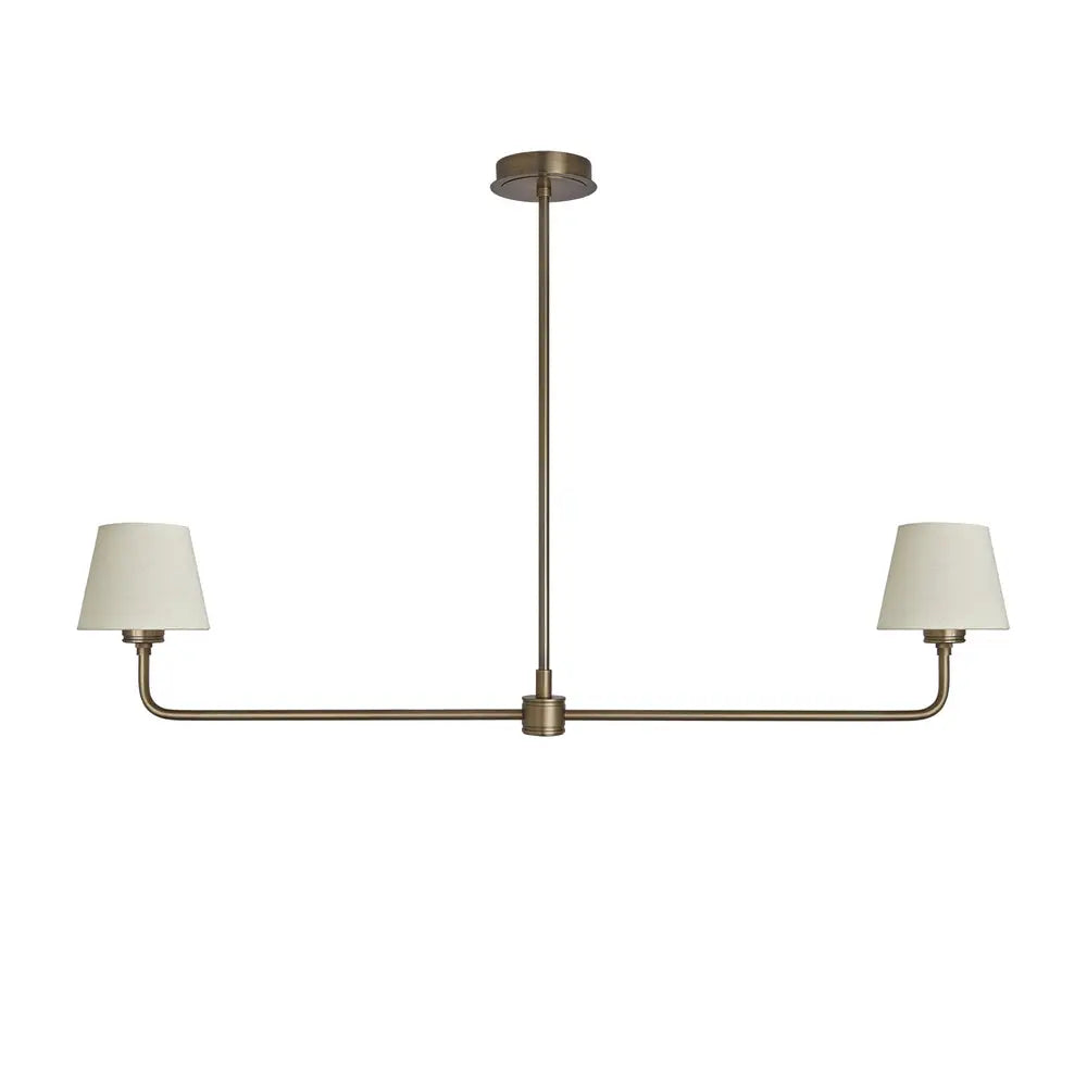 Albany Double Pendant Light - Natural Cotton Shades
