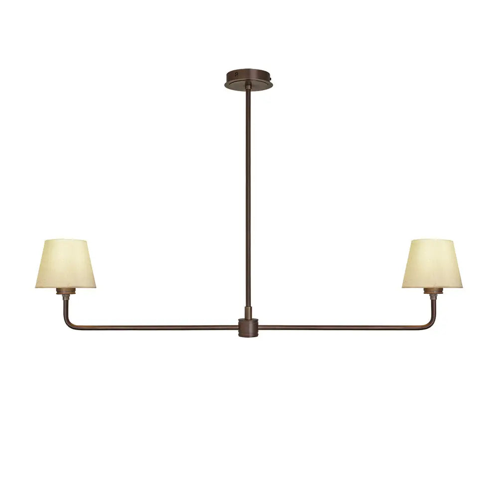 Albany Double Pendant Light - Natural Cotton Shades