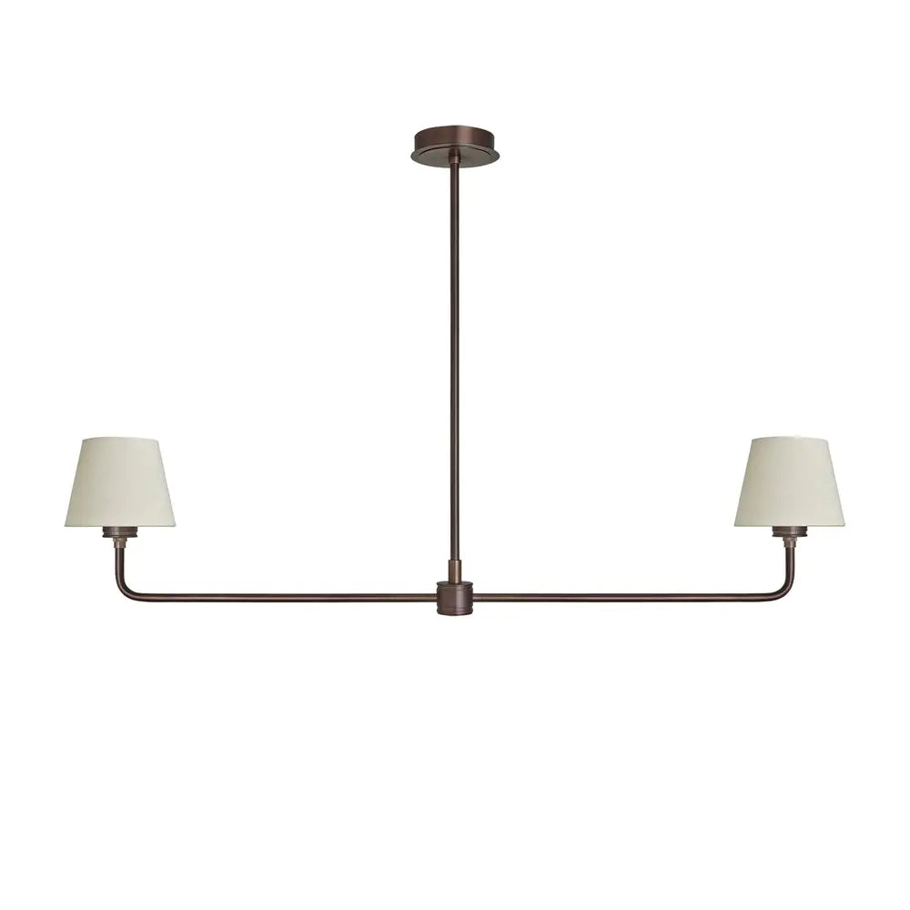 Albany Double Pendant Light - Natural Cotton Shades